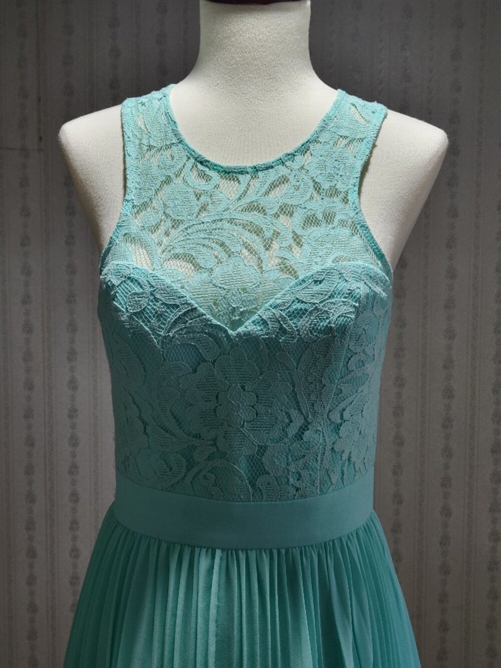 LULUS x Bariano Best of Both Whirleds Mint Green Lace Maxi Dress